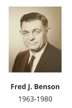 Headshot of a TEES director, Fred J. Benson, 1963-1980.