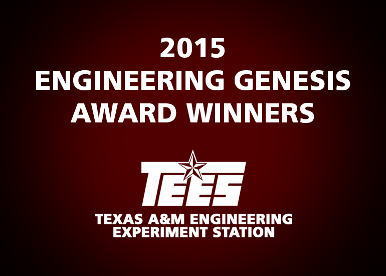 2015 Engineering Genesis Award for Multidisciplinary Research