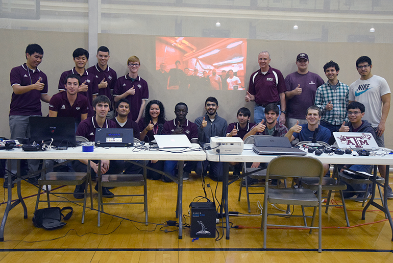 Students from Texas A&M University and The University of Sydney in Australia In The Aerial International Robotic Racing of Unmanned Systems (AIRUS)