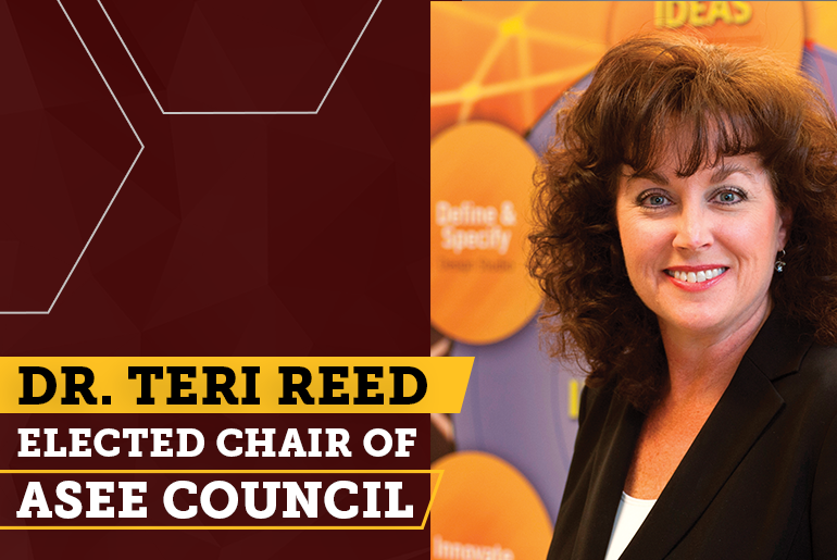 Banner Featuring Dr. Teri Reed Elected Chair of ASEE Council