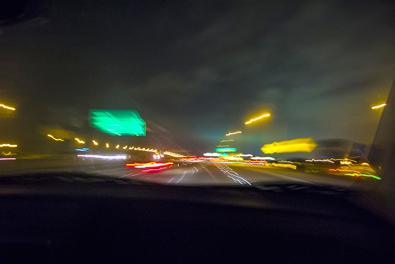 Blurry night driving