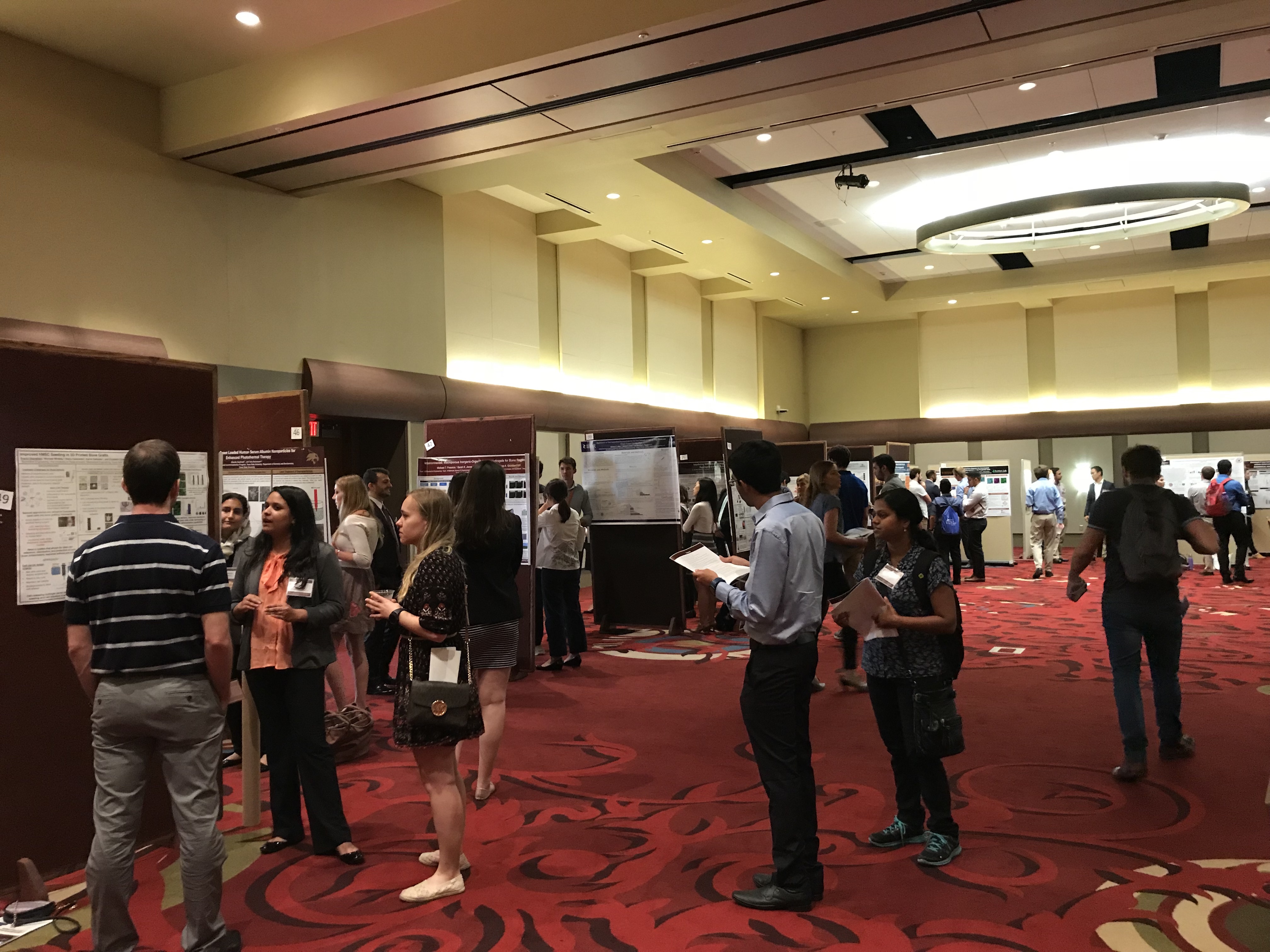 Wide shot of Biomterial day exhibition.