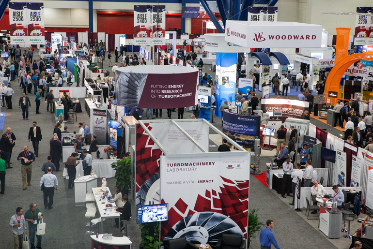 Wide shot of the Turbomachinery Laboratory exhibition.