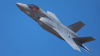 F-35 fighter jet on a flight