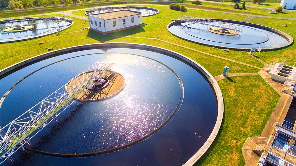 A water treatment plant.