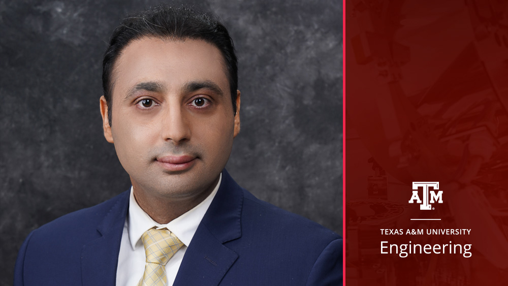 Amir Asadi profile image with Texas A&M University College of Engineering logo