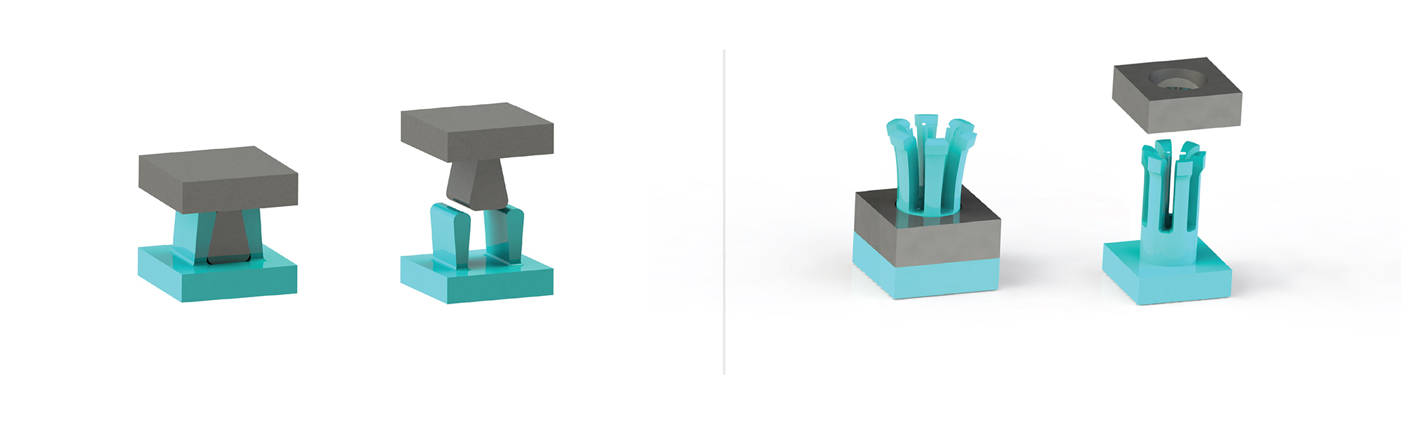 Two graphics representing a new joining technology.