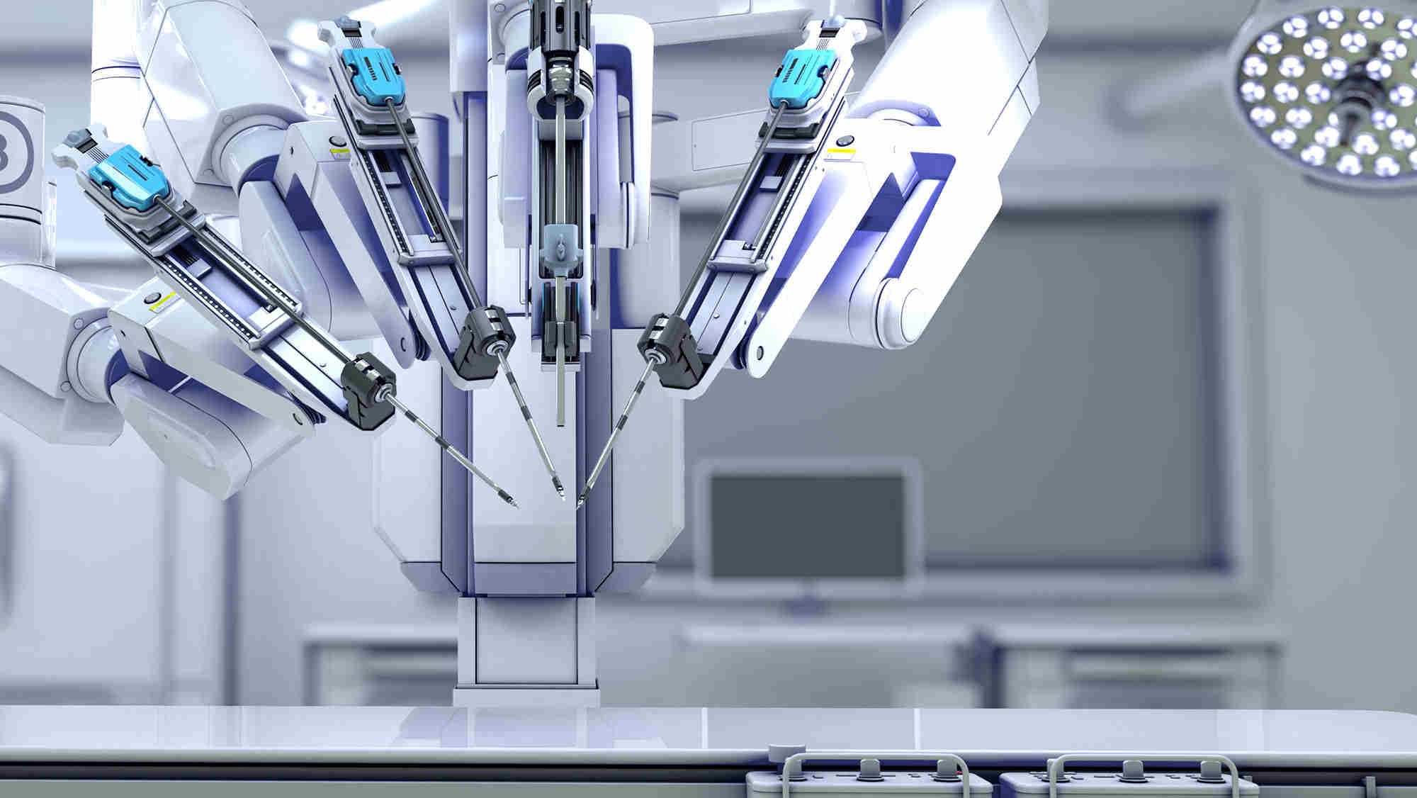 Four armed robot used for surgery
